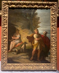 Antique Figurative mythological painting Emilian school of the eighteenth century oil on canvas