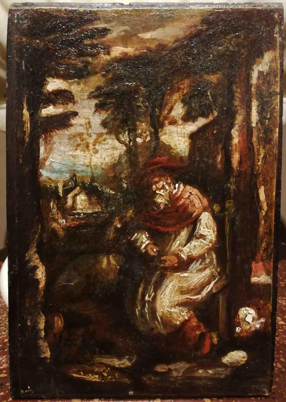 Pintura figurativa religiosa barroca véneta del siglo XVII - Painting de Unknown