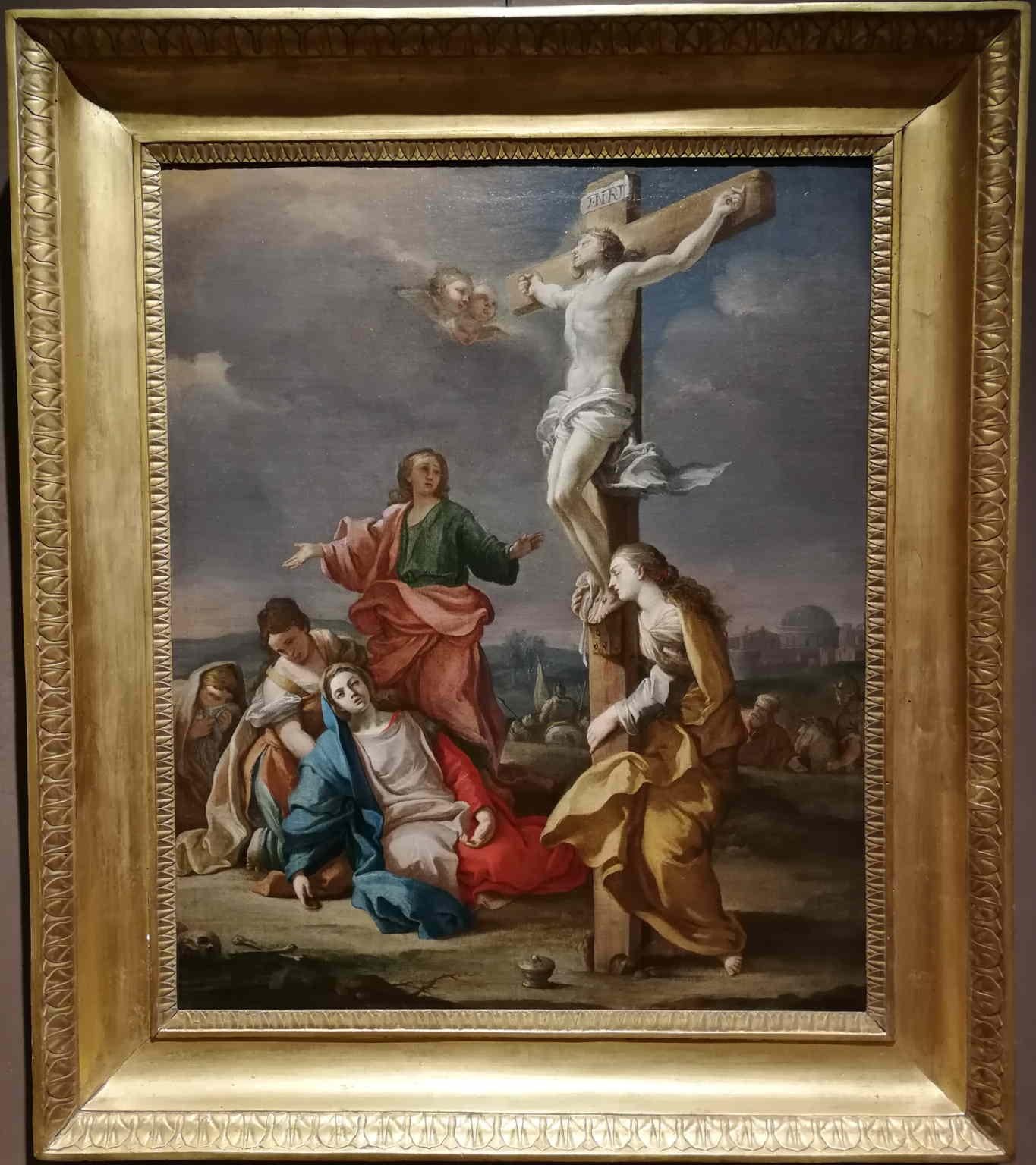 Dipinto figurativo religioso rococó di scuola napoletana del Settecento - Painting Rococó de Unknown