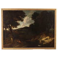 Grand paysage classique avec figures, 17e siècle