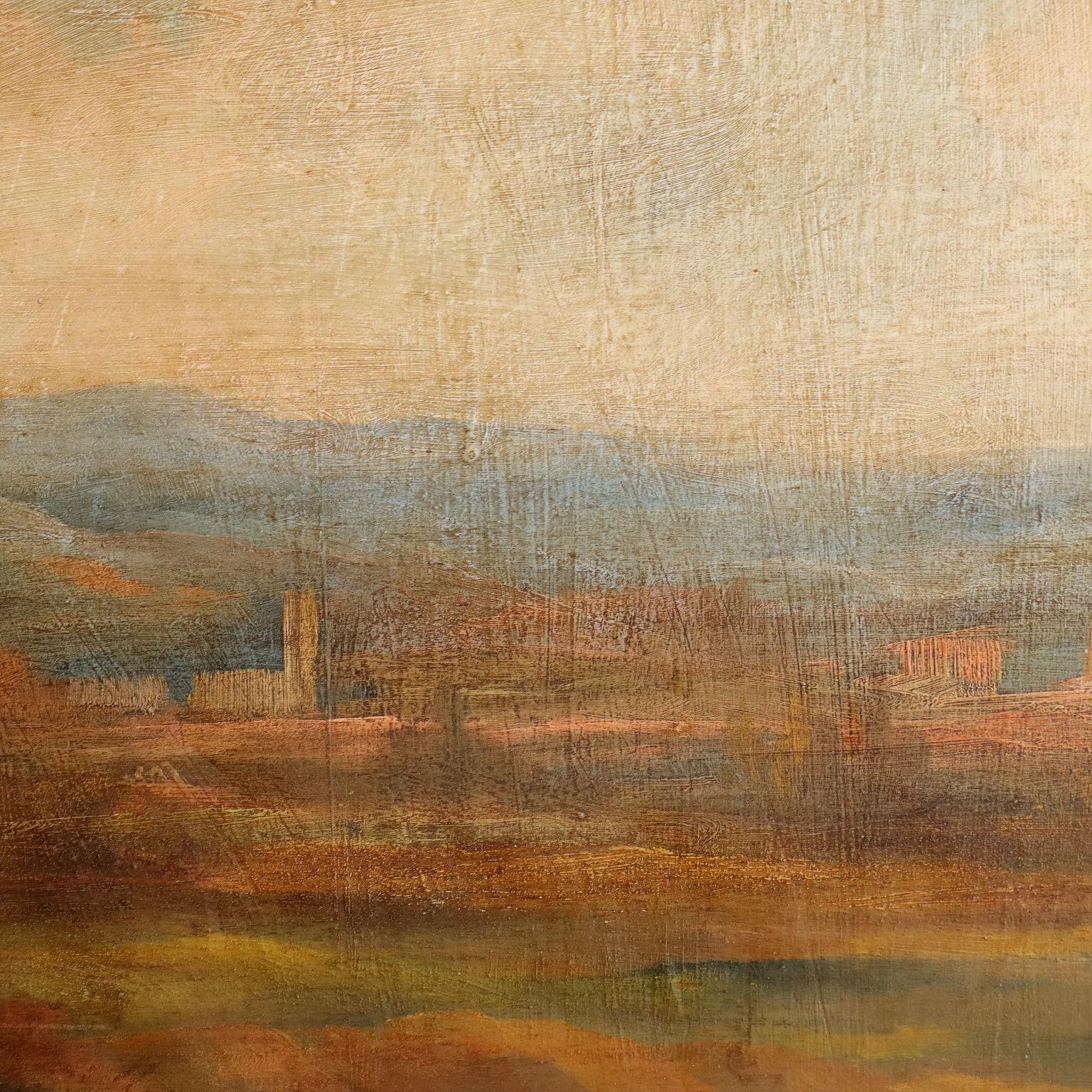 Painting Large Landscape with Figures 1931 For Sale 2