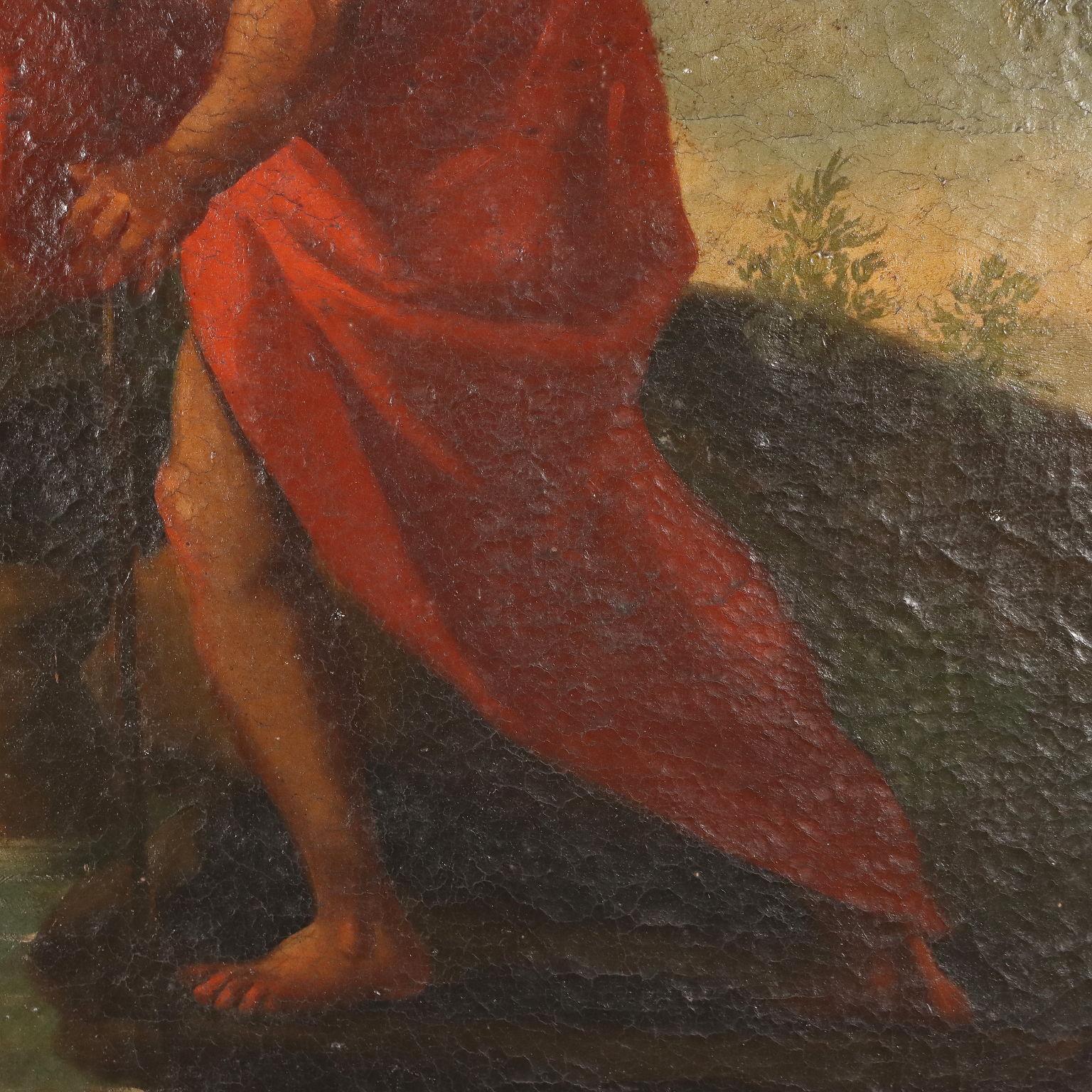 Dipinto Il Battesimo di Cristo XVII secolo 3