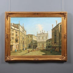 Painting The Campo San Salvador in Venice Copy by Giovanni Antonio Canal