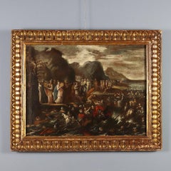 Painting The Crossing of the Red Sea Oil on canvas. Neapolitan school of the 17th century.