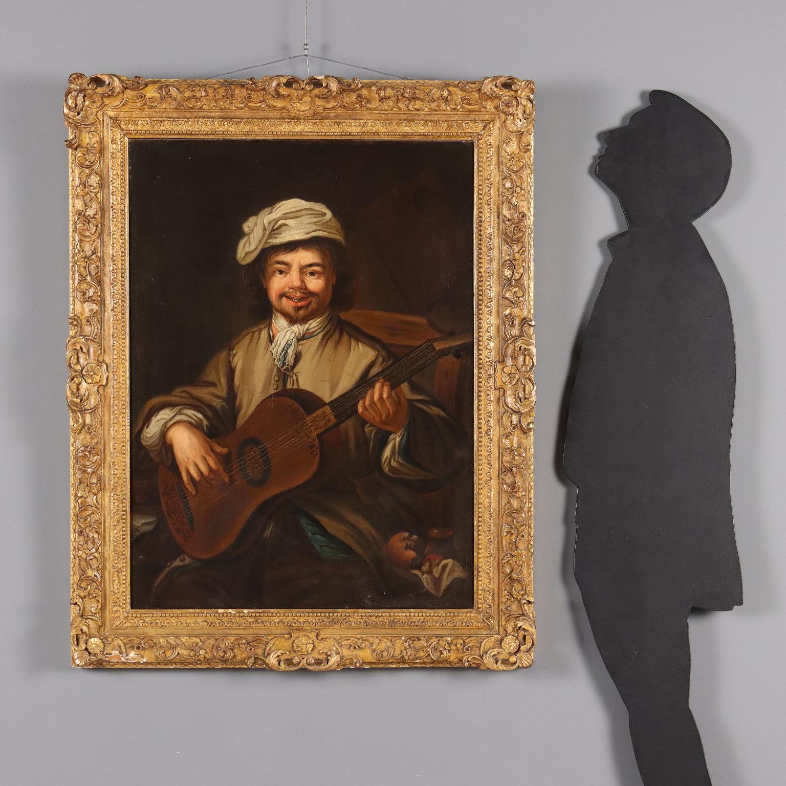 Dipinto Il Suonatore di Chitarra XIX secolo - Painting di Unknown