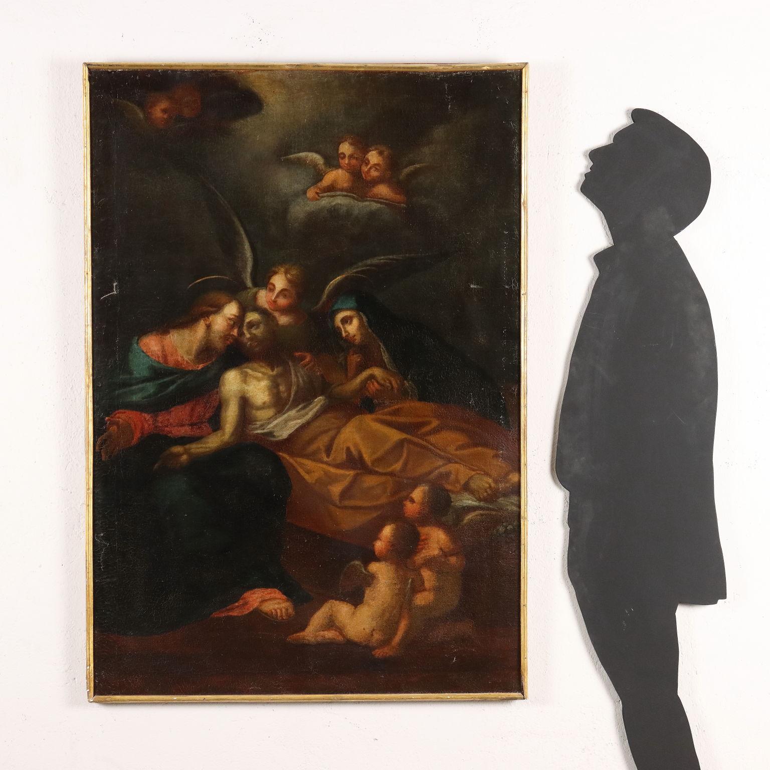 Gemälde Die Durchreise des Heiligen Joseph 18. Jahrhundert – Painting von Unknown