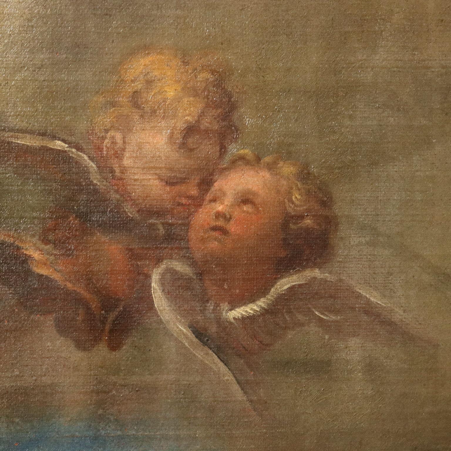 Dipinto Incoronazione della Vergine XVII secolo in vendita 3