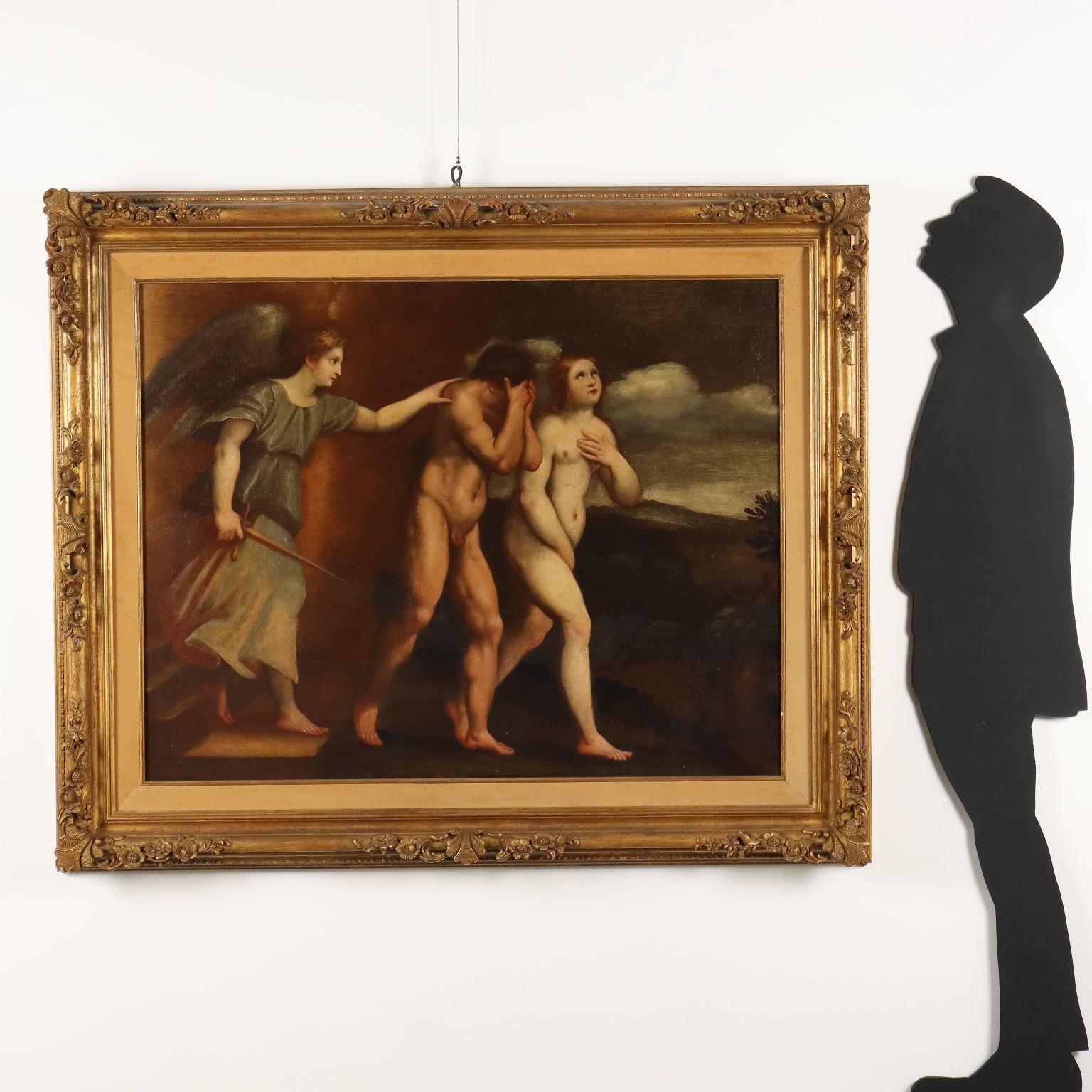 Dipinto La Cacciata di Adamo ed Eva XVIII secolo - Painting di Unknown