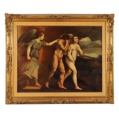 Dipinto La Cacciata di Adamo ed Eva XVIII secolo