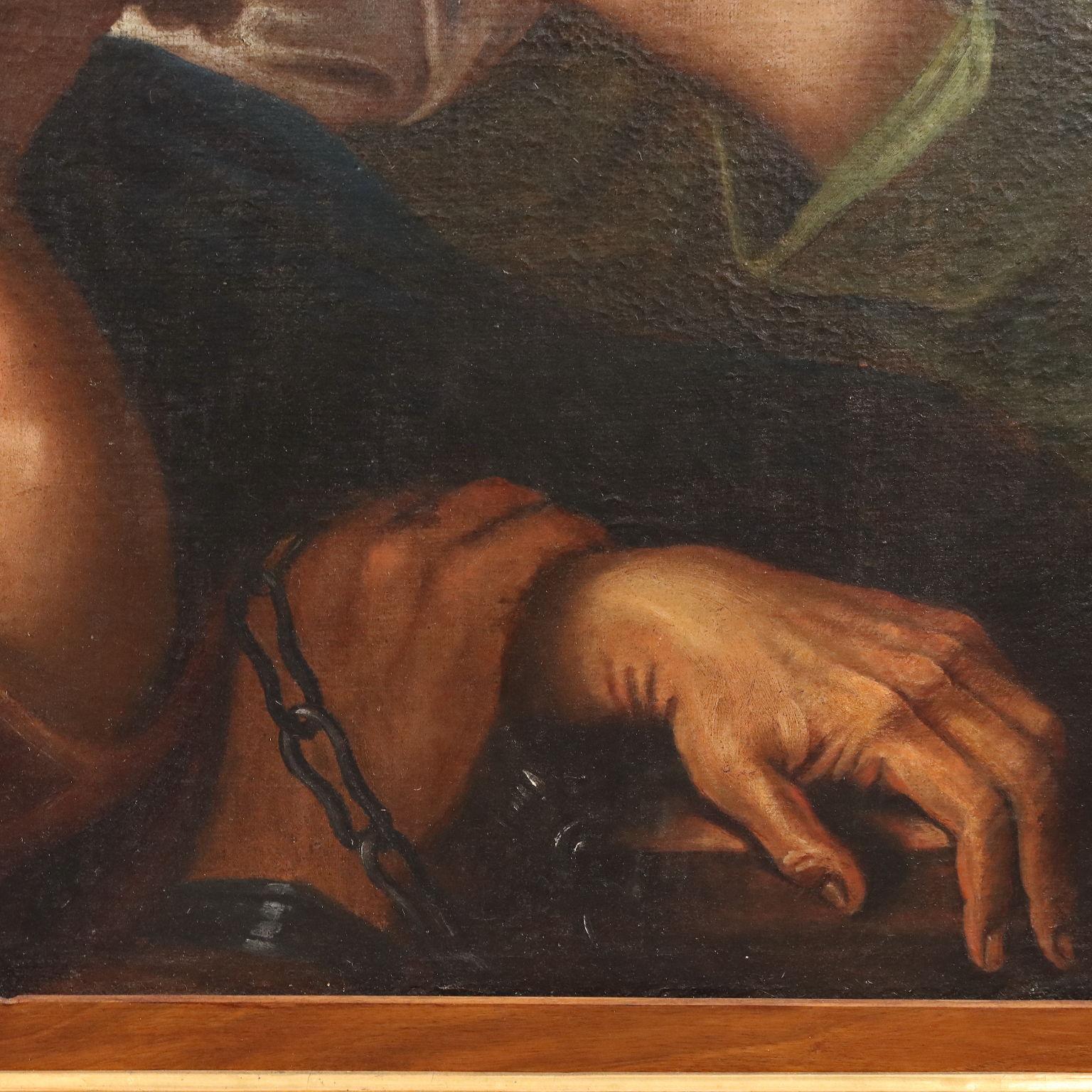 Peinture Charité romaine 17e siècle en vente 2
