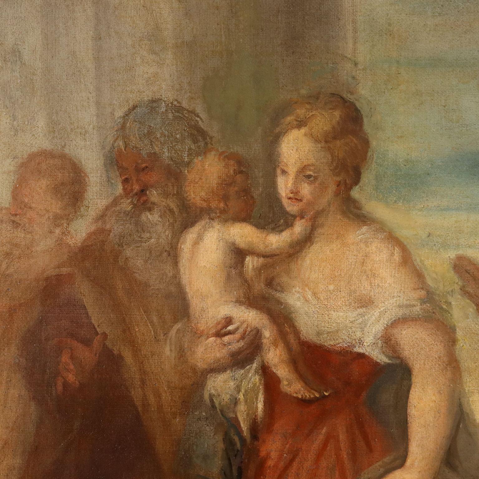 Painting The Visitation late 18th century 7