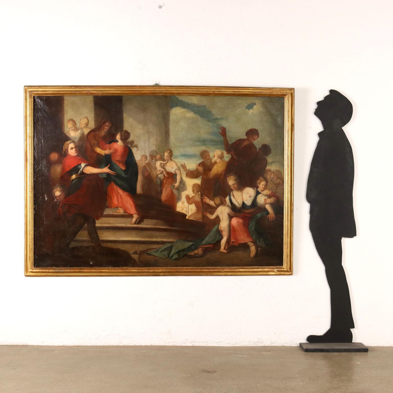 Painting The Visitation late 18th century - Brown Figurative Painting by Unknown