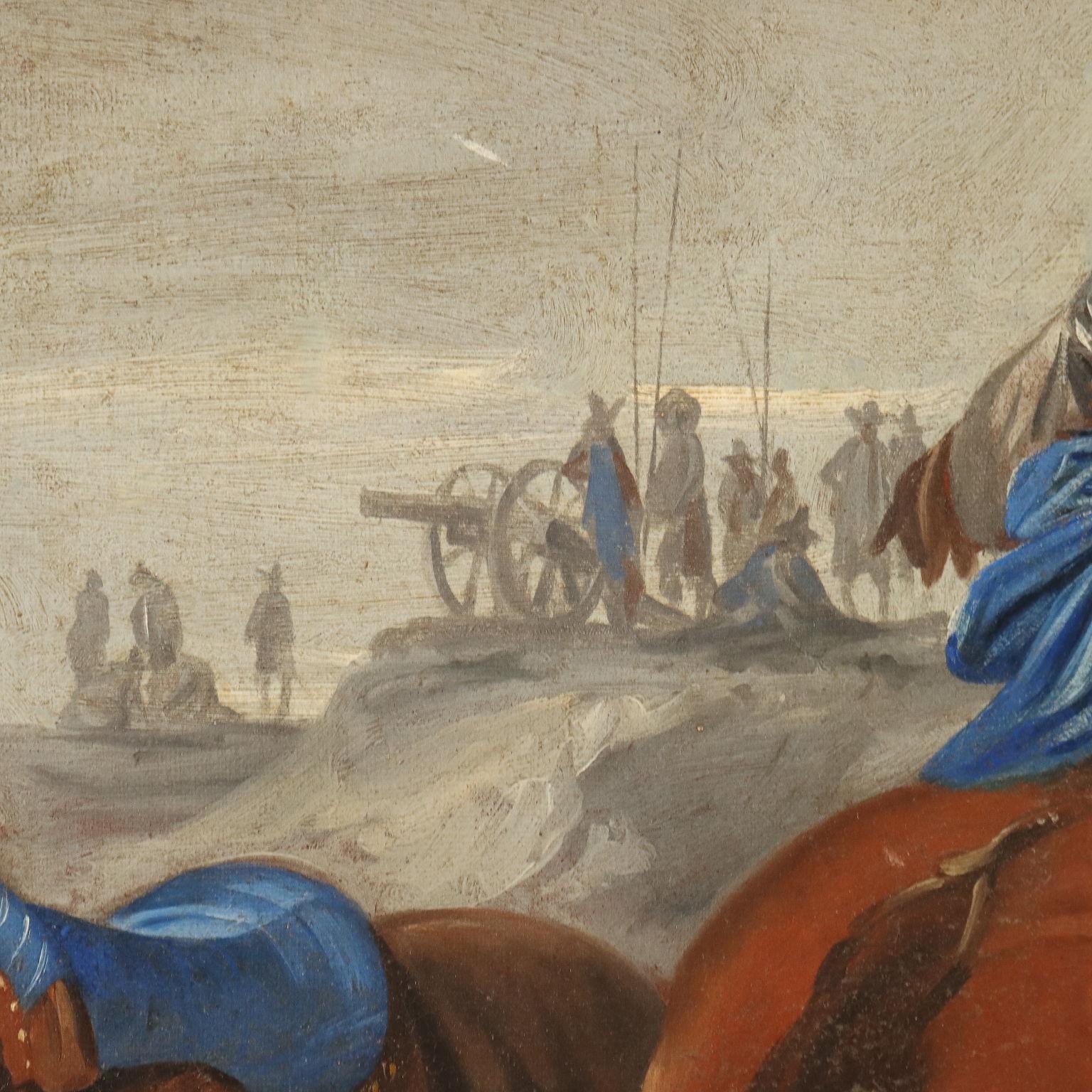 Painting The Waiting for the Battle 18th century For Sale 2