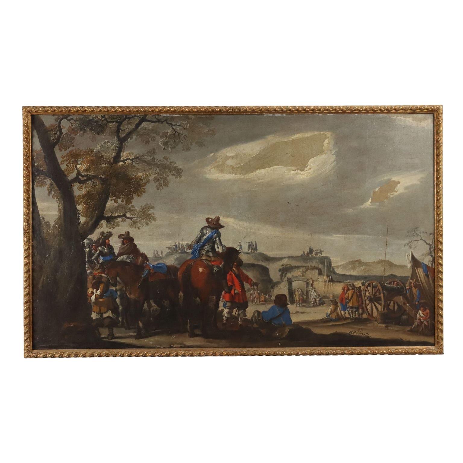 Painting The Waiting for the Battle 18th century