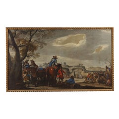 Painting The Waiting for the Battle 18th century