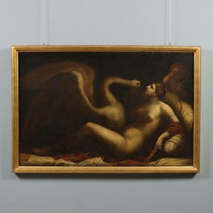 Painted Leda and the Swan 17th century