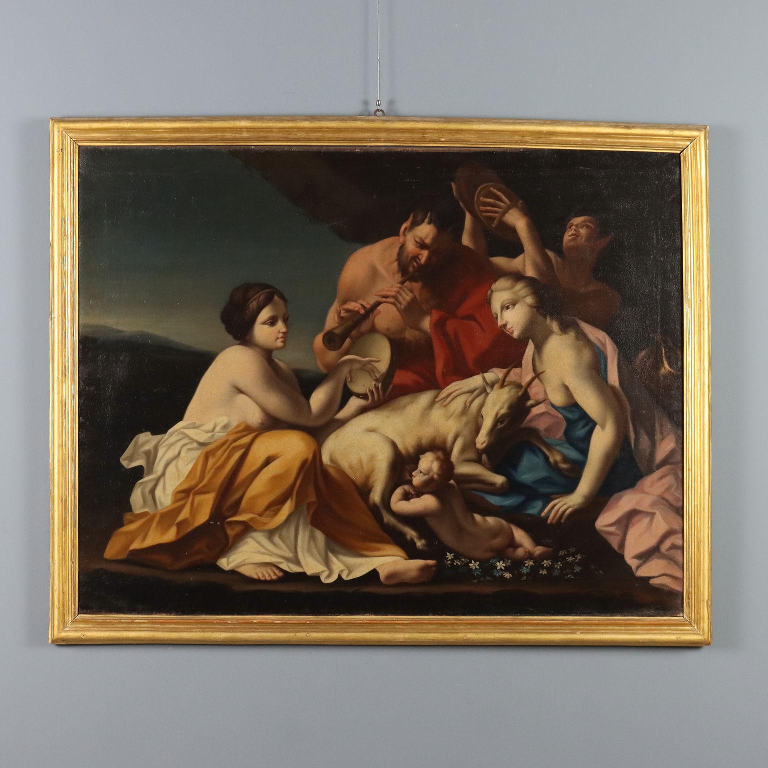 Painting The Childhood of Jupiter Ambit by Carlo Cignani, Oil on canvas. 18th 18th Century