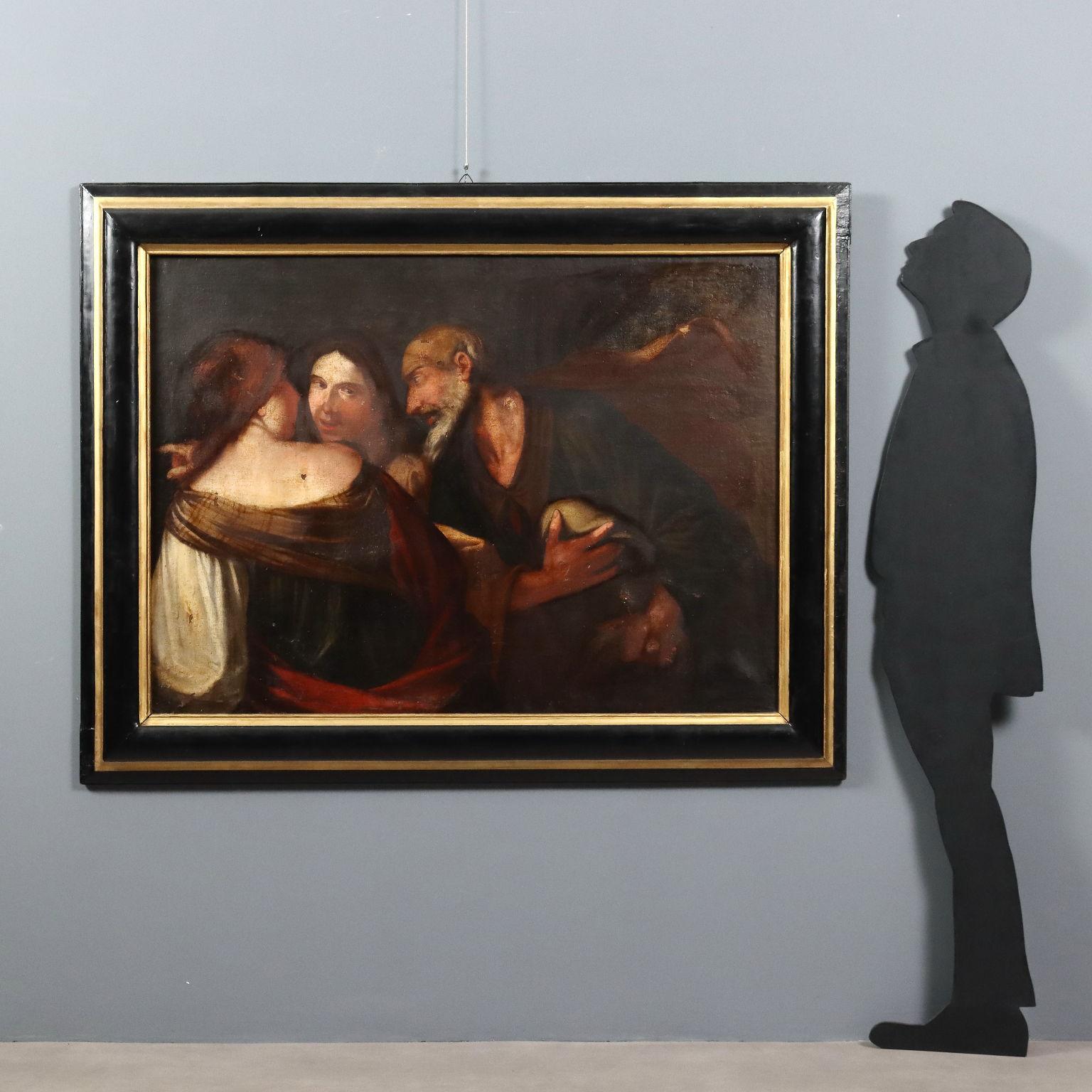 Gemälde Lot und die Töchter 17. Jahrhundert – Painting von Unknown