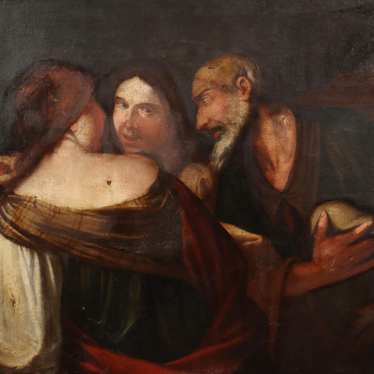 Gemälde Lot und die Töchter 17. Jahrhundert (Sonstige Kunststile), Painting, von Unknown