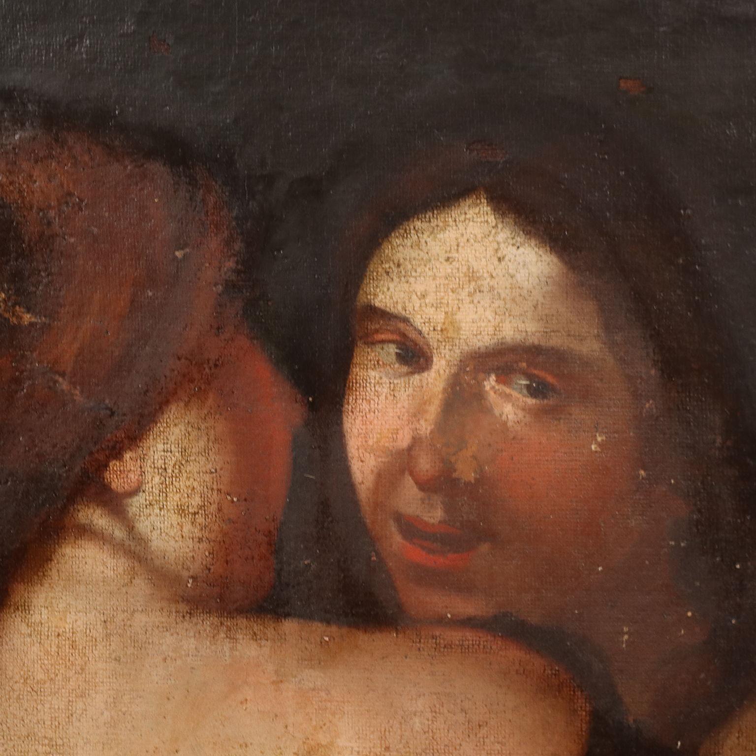 Gemälde Lot und die Töchter 17. Jahrhundert (Black), Figurative Painting, von Unknown