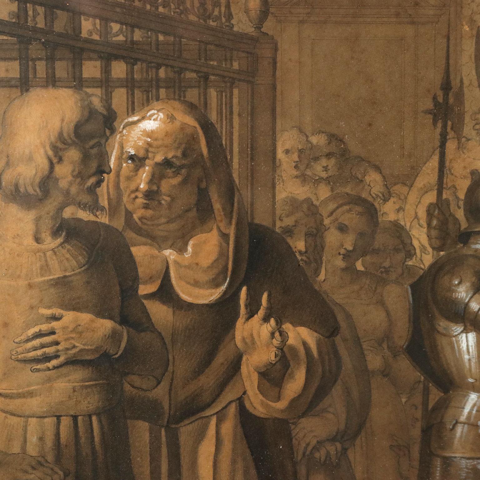 Peinture Ludovic le Moro sur la tombe de Béatrice d'Este 19e siècle en vente 1