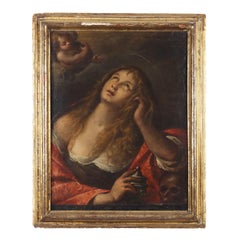 Pintura Magdalena penitente siglo XVII