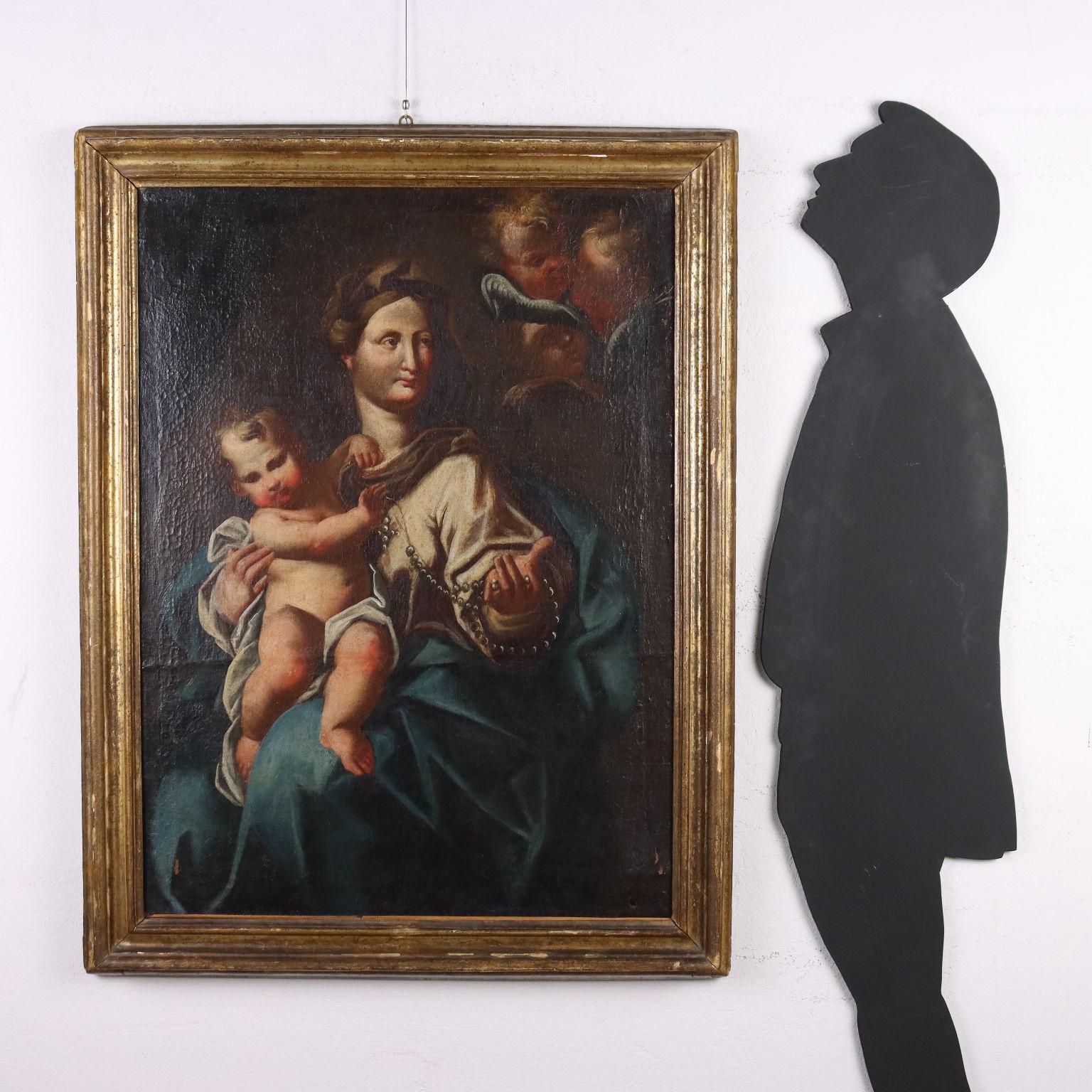 Dipinto Madonna con Bambino 1600s-1700s - Painting di Unknown