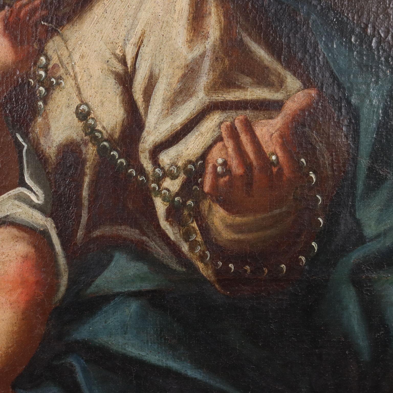 Dipinto Madonna con Bambino 1600s-1700s 1
