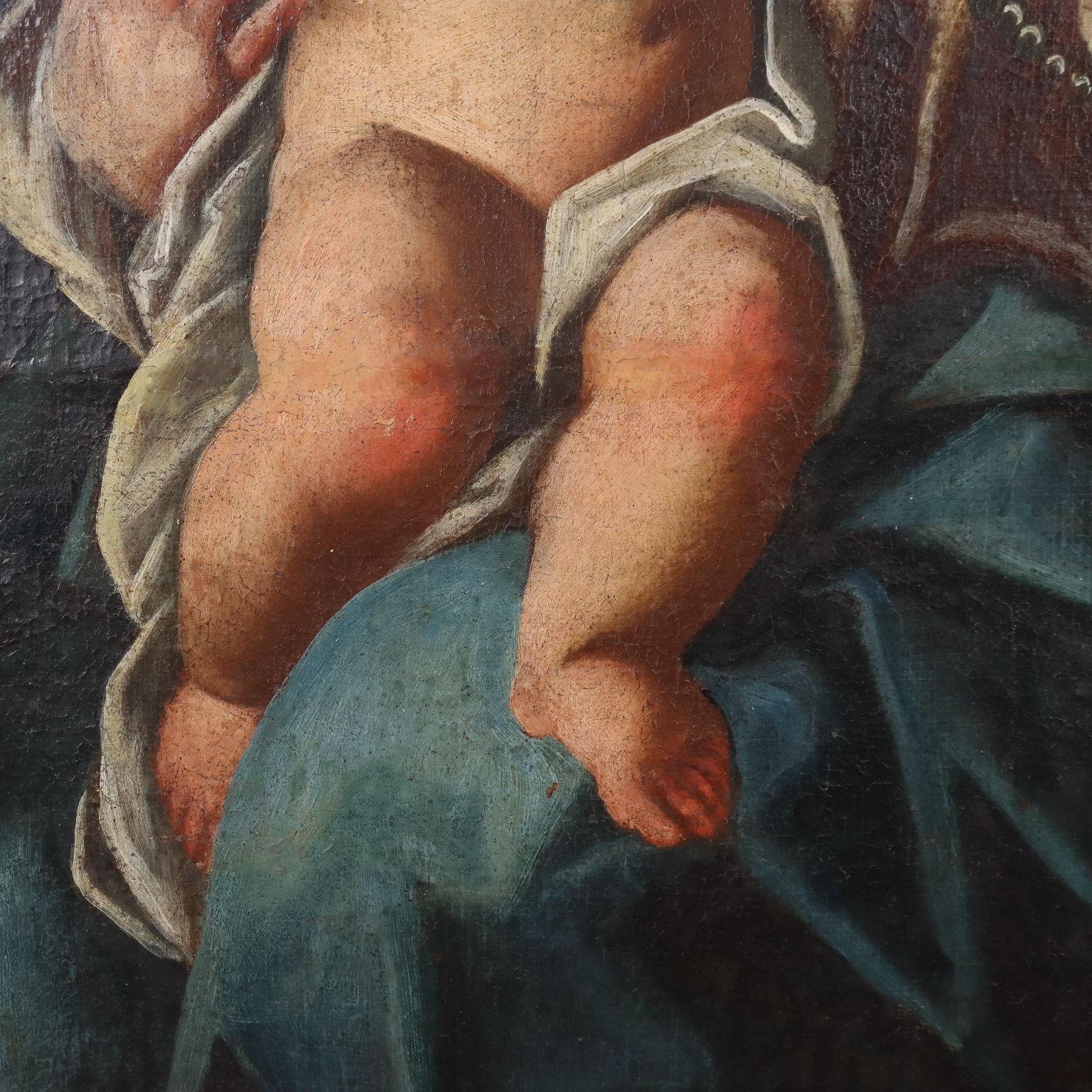 Dipinto Madonna con Bambino 1600s-1700s 2