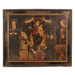 Gemälde Madonna mit Kind und Heiligen frühes 17. Jahrhundert