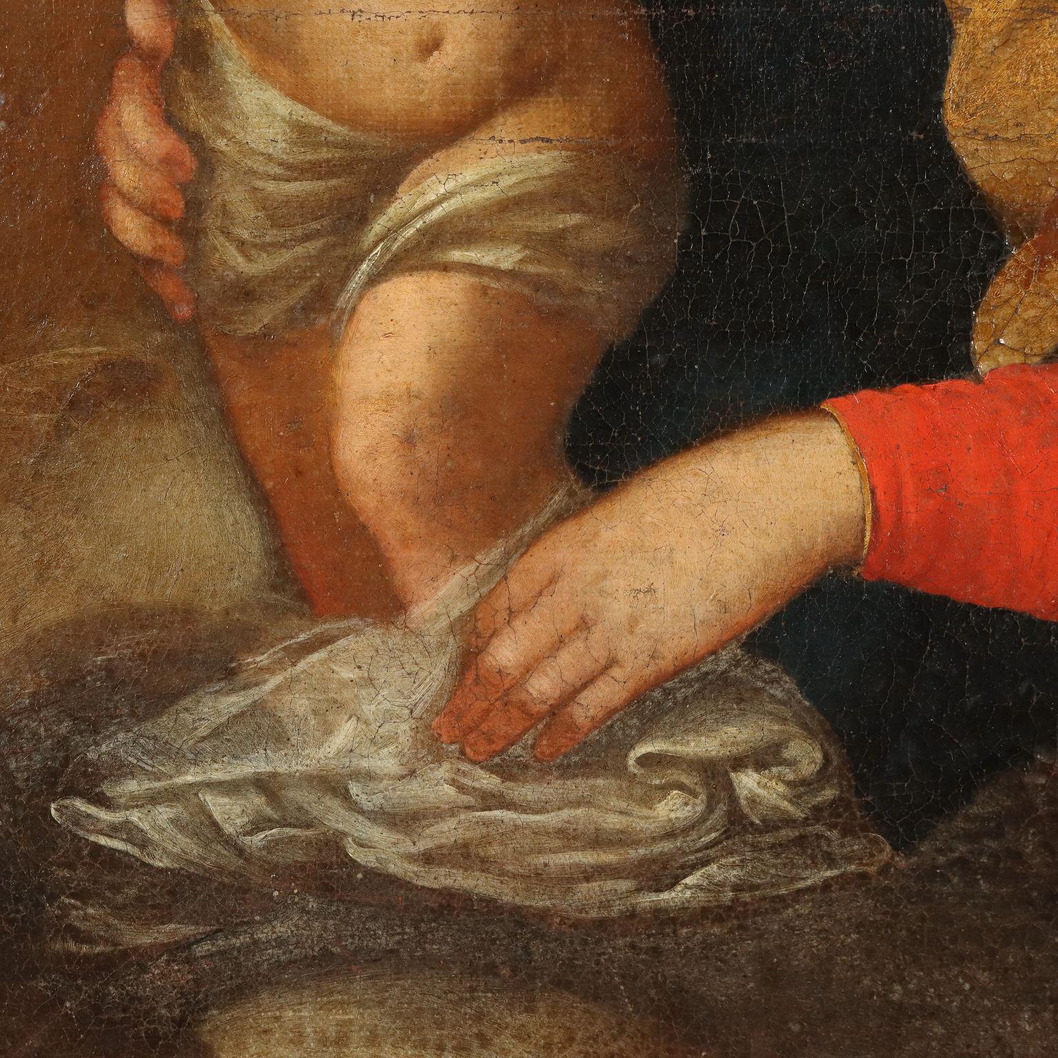 Dipinto Madonna con Bambino ed Angeli XVII-XVIII secolo in vendita 1