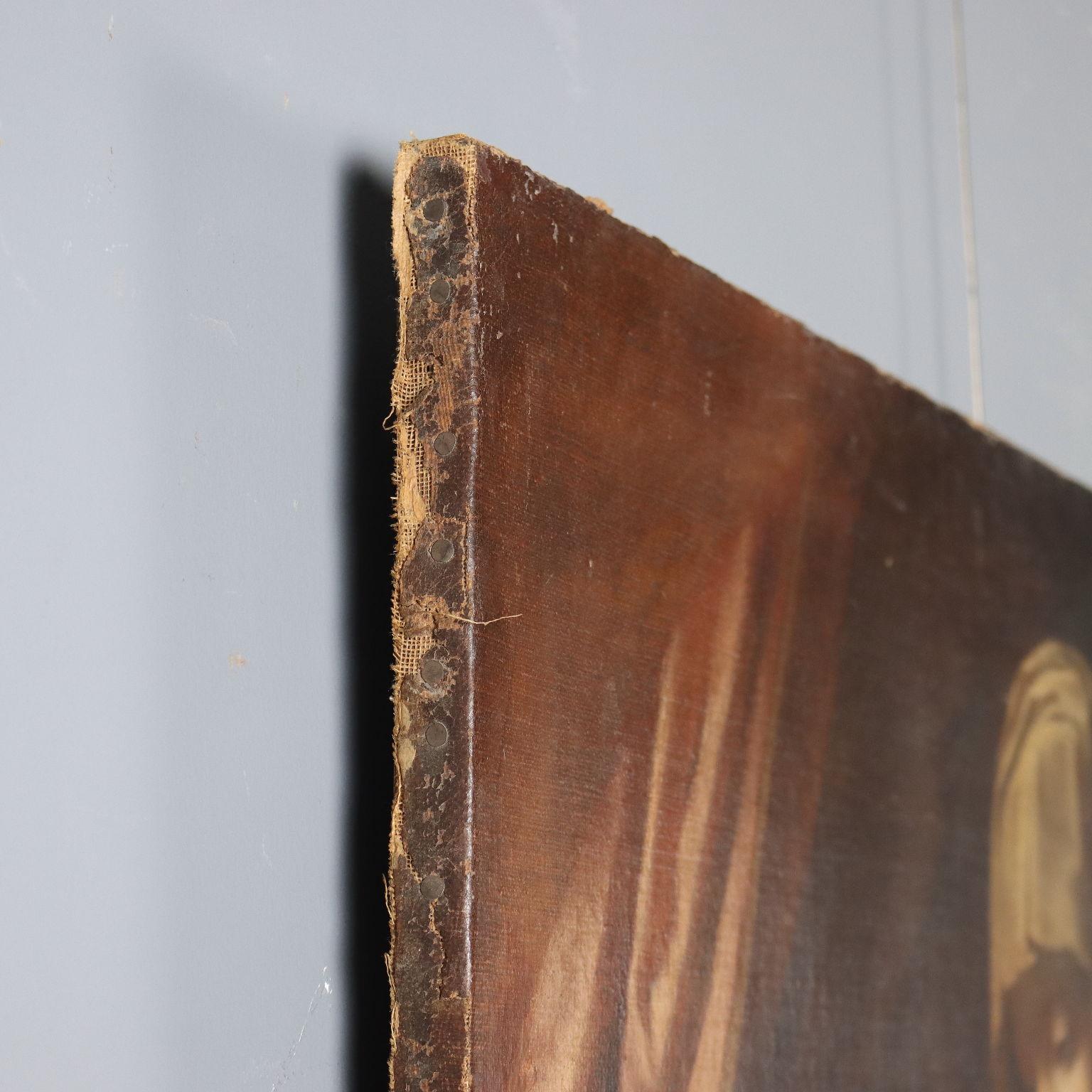 Dipinto Madonna in Adorazione del Bambino Dormiente XVII secolo im Angebot 3