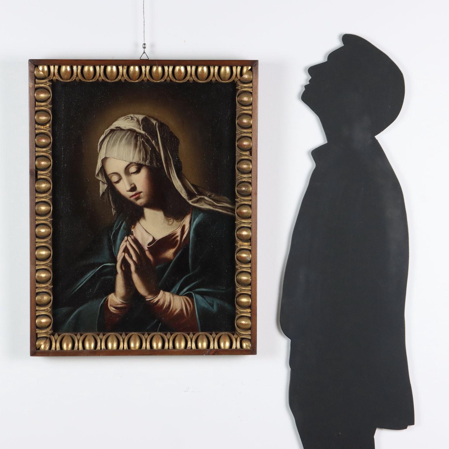 Pintura Madonna Orante siglo XVIII - Painting de Unknown