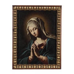 Peinture Madonna Orante 18e siècle