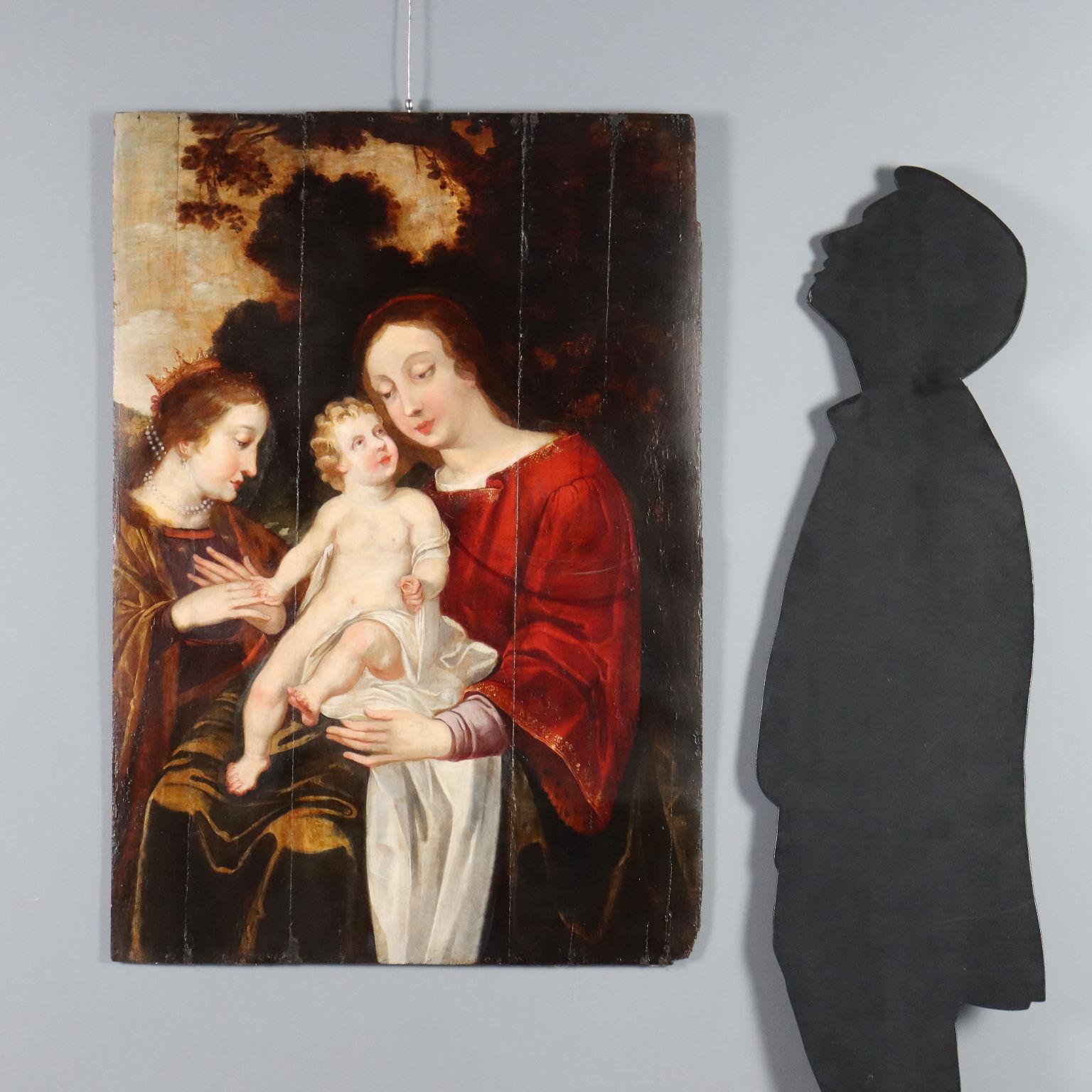 Gemälde Mystische Vermählung der Heiligen Katharina 16 – Painting von Unknown