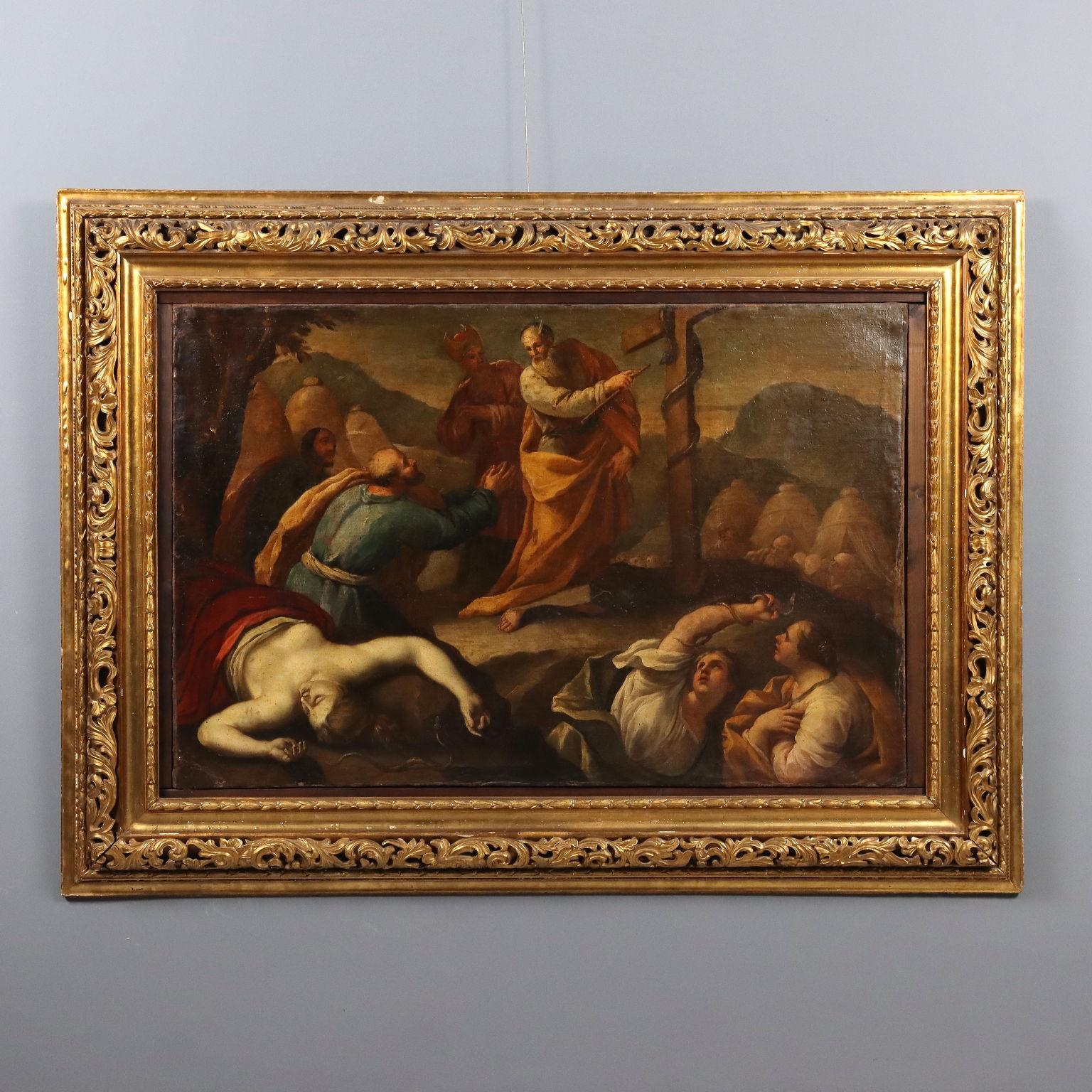 Gemälde Moses und die Bronzeschlange 17. Jahrhundert