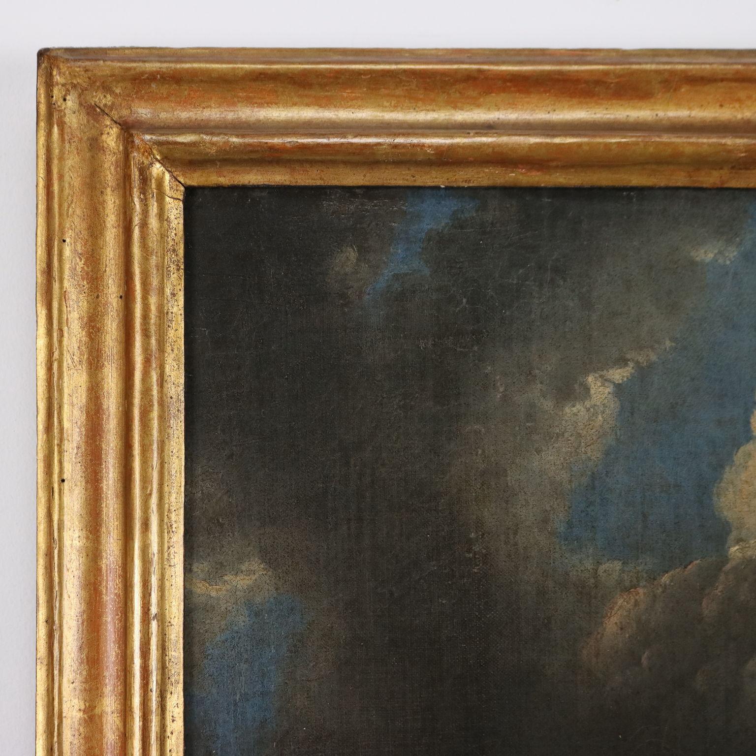 Painting Moses Makes Water Flow from the Rock XVII-XVIII  century For Sale 7