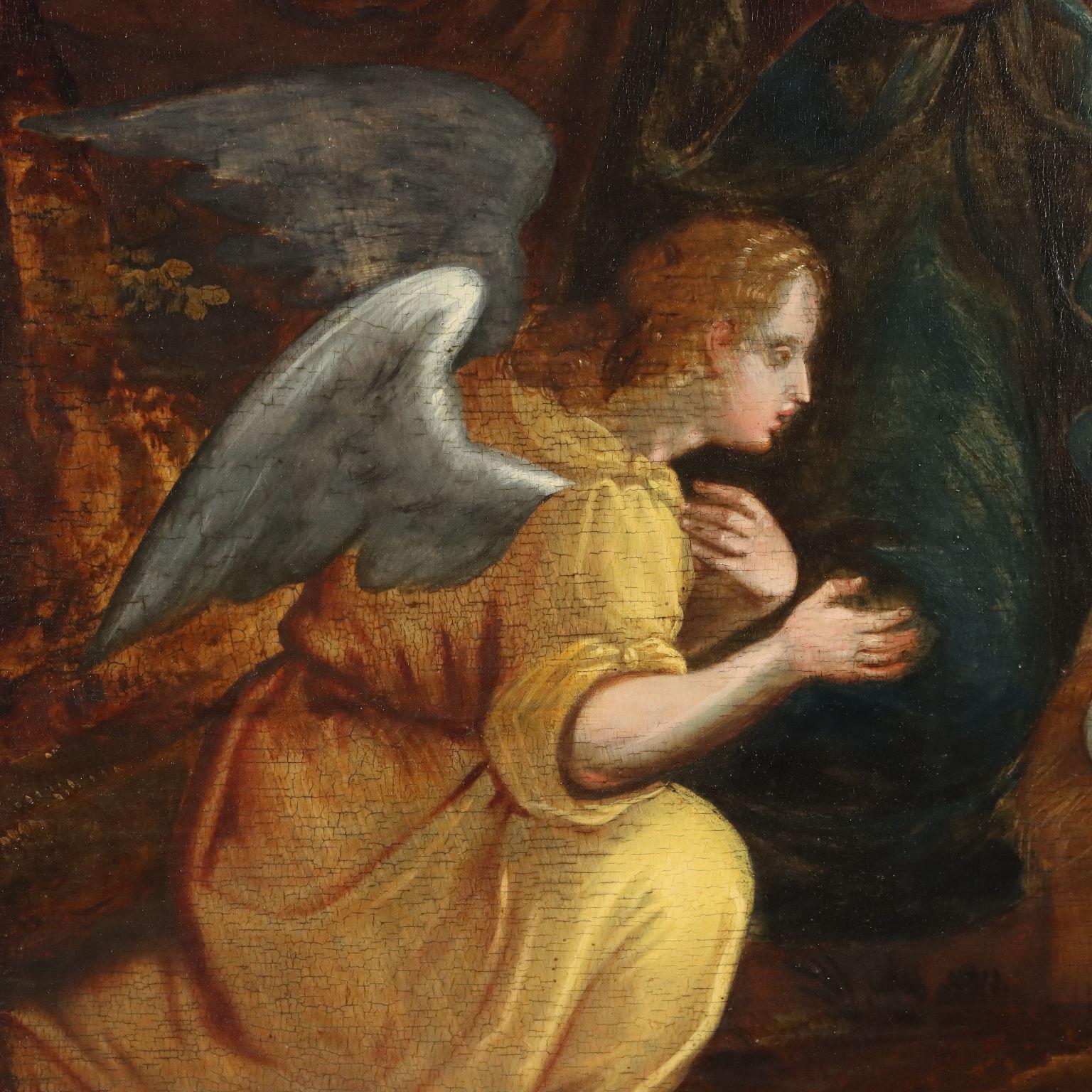 Dipinto Natività di Gesù XVIII secolo in vendita 4