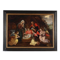 Pintura Natividad de Jesús siglo XVIII