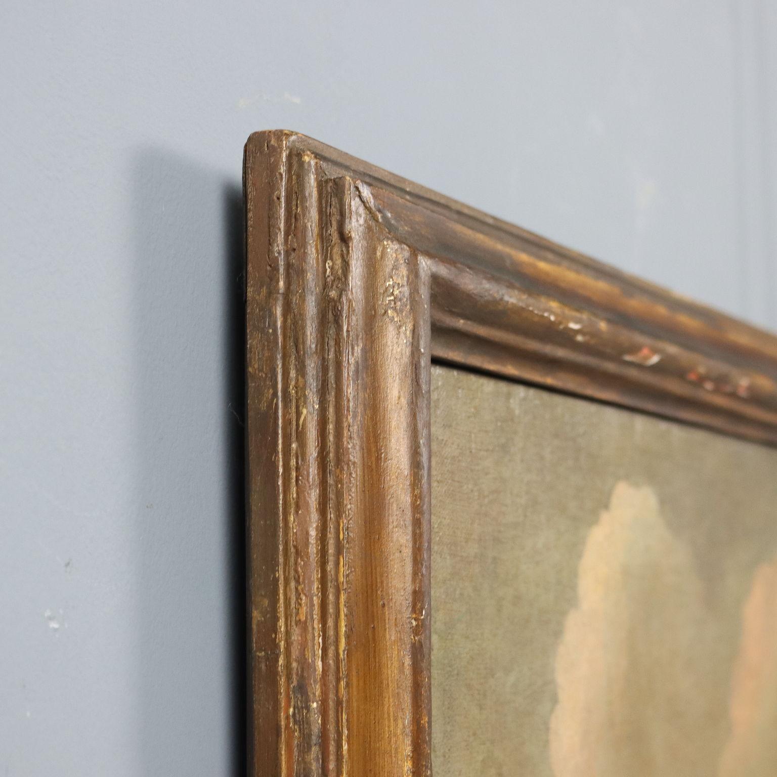 Dipinto Paesaggio con Edificio e Figure XVIII secolo im Angebot 5