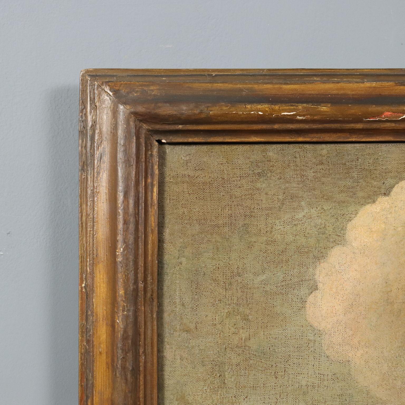 Dipinto Paesaggio con Edificio e Figure XVIII secolo im Angebot 4