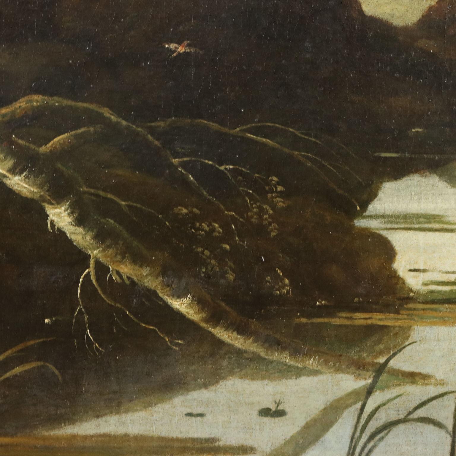Gemälde Landschaft mit Figur 18. Jahrhundert 1