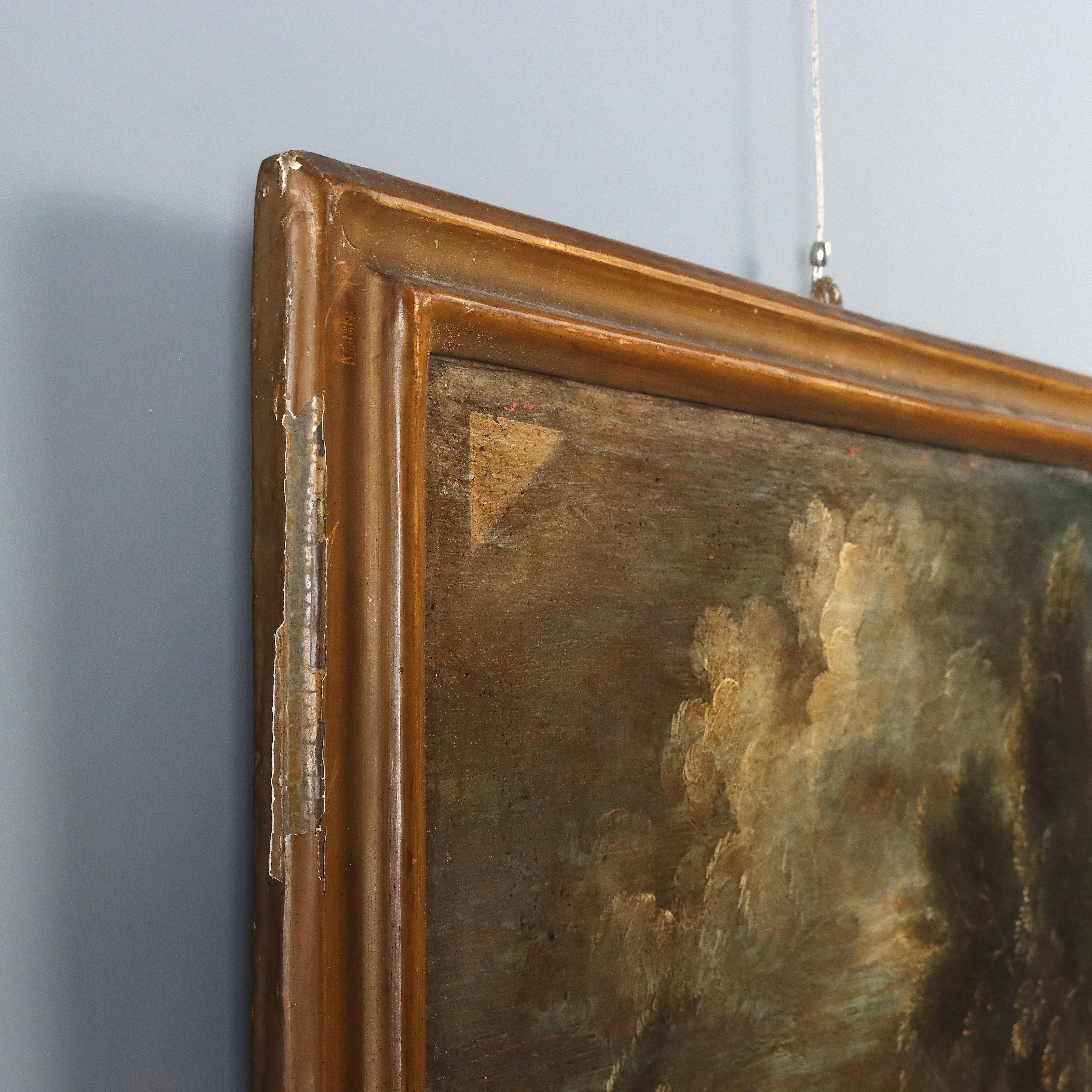 Dipinto Paesaggio con Figure e Mandria XVIII secolo in vendita 5