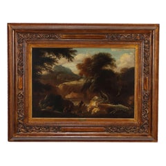 Malerei Landschaft mit Figuren Ende 1700 Anfang 1800