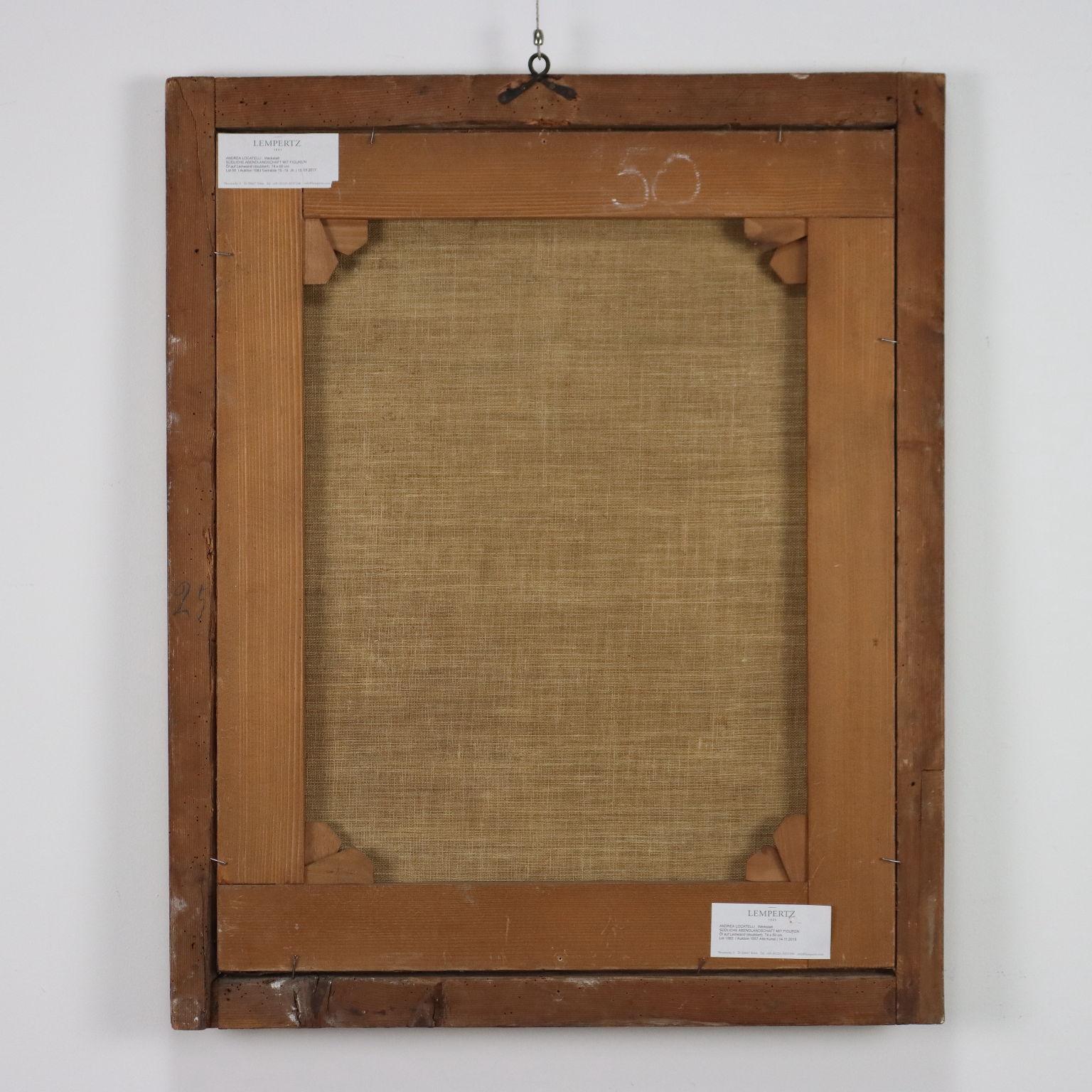 Dipinto Paesaggio con Figure fine XVII secolo in vendita 5