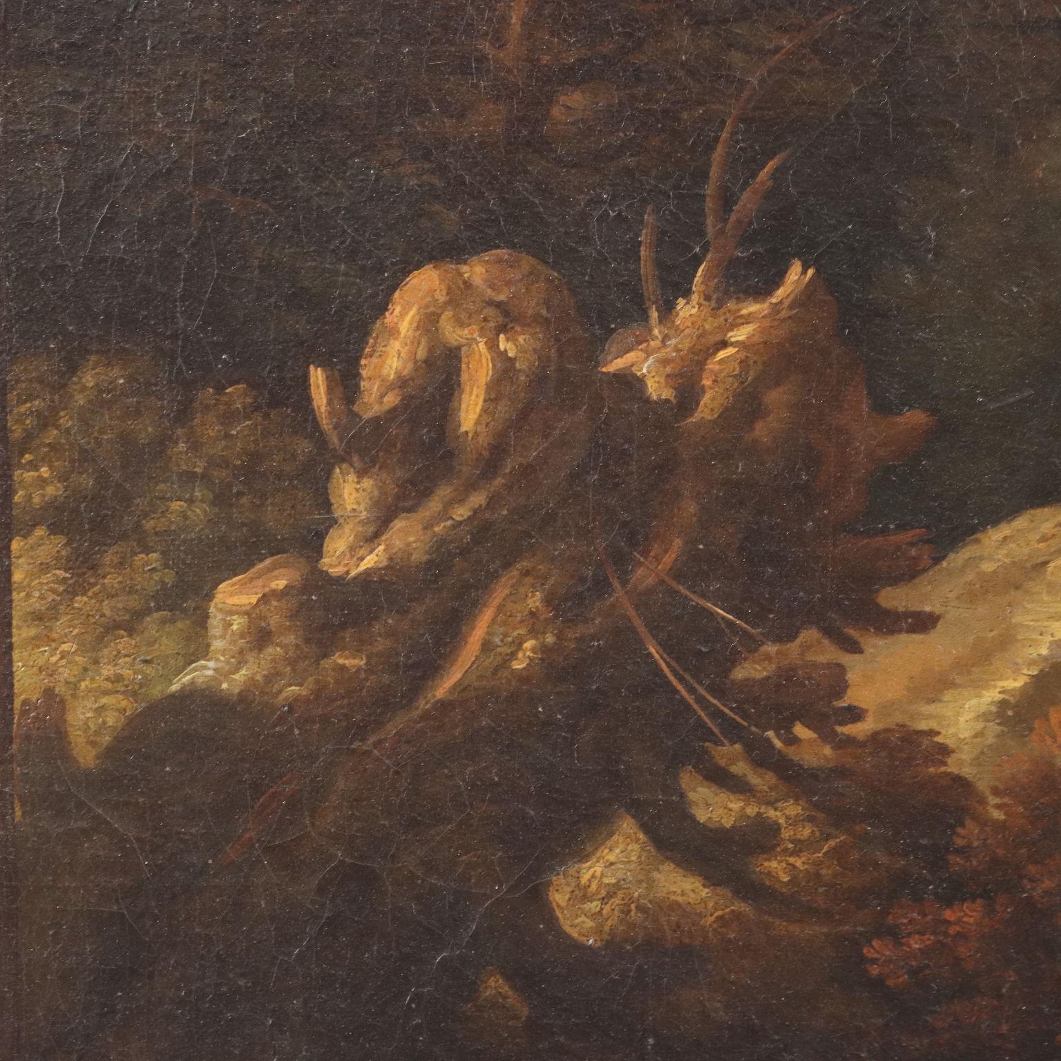 Dipinto Paesaggio con Figure fine XVII secolo in vendita 1