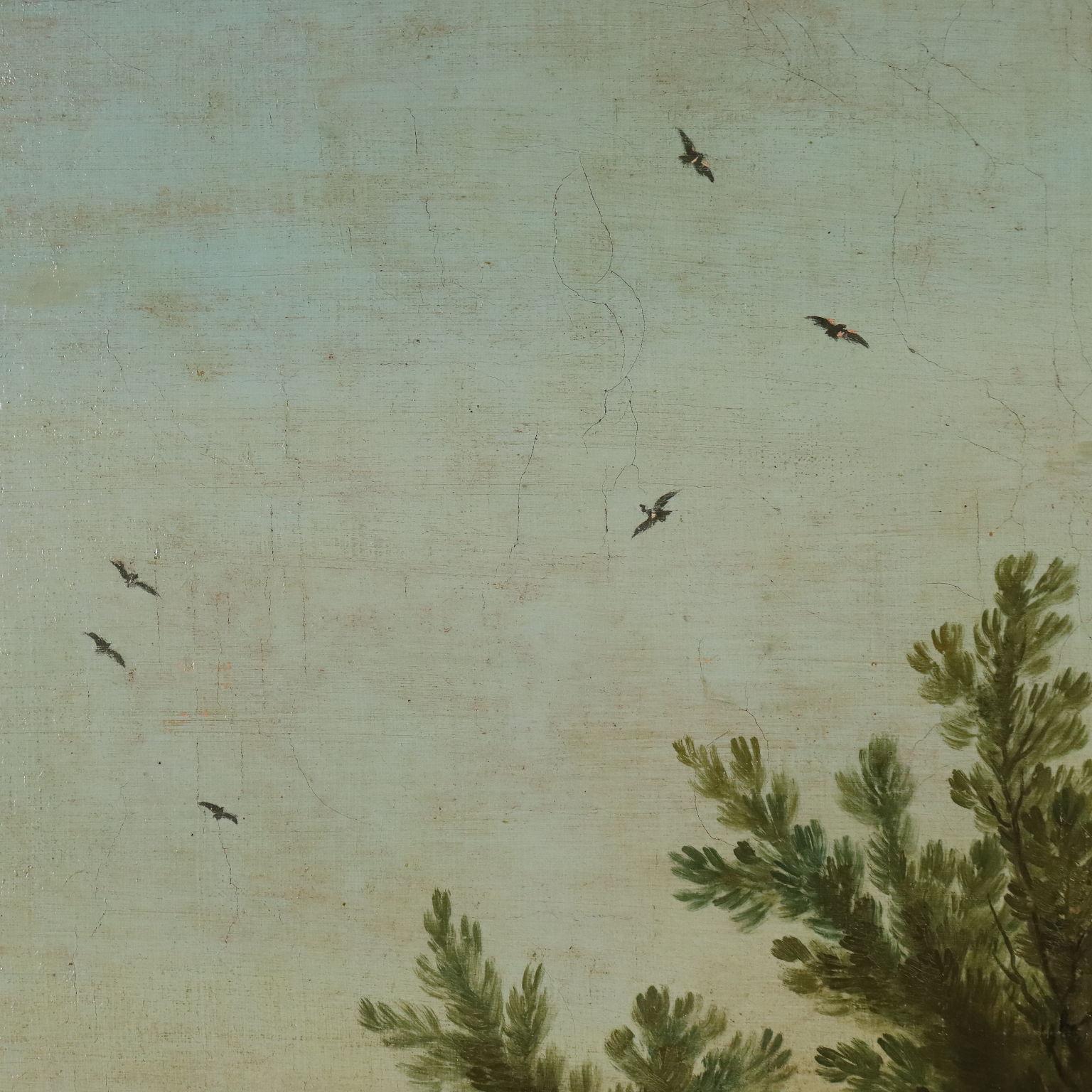 Dipinto Paesaggio con Figure XIX secolo in vendita 4