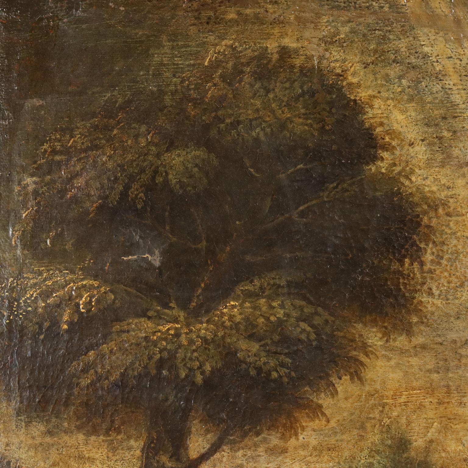 Dipinto Paesaggio con Pastore e Pecore XVIII secolo im Angebot 2