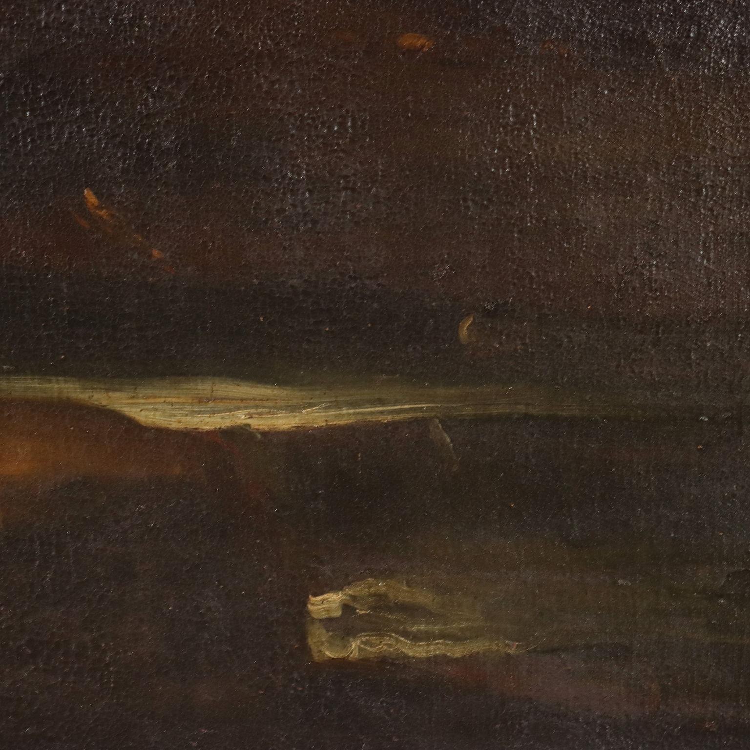 Pintura de paisaje con pastora y ovejas finales del siglo XVIII en venta 1