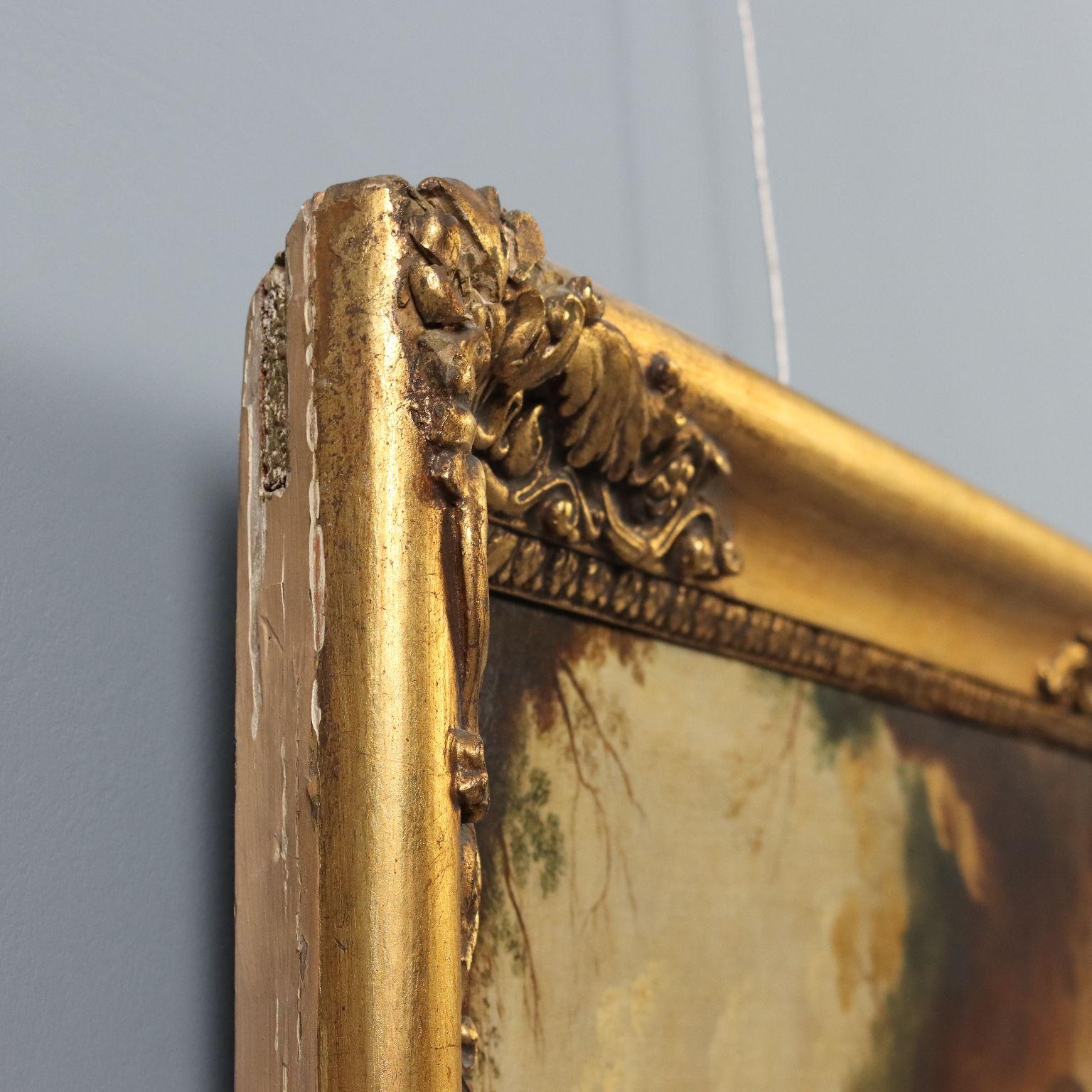 Dipinto Paesaggio con Rovine e Personaggi XVIII secolo im Angebot 5